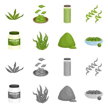 Protein ve deniz simge vektör tasarımı. Protein ve doğal hisse senedi vektör çizim.