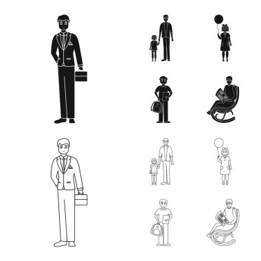 Karakter ve avatar logo yalıtılmış nesne. Karakter ve portre hisse senedi simgesi için web topluluğu.