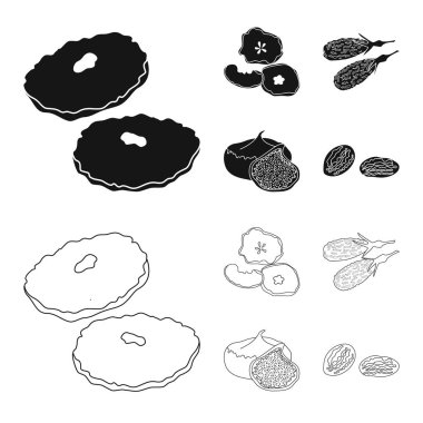 Gıda ve ham logo yalıtılmış nesne. Web için gıda ve doğa hisse senedi simgesi kümesi.