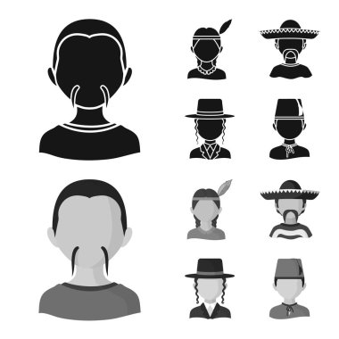 Kopyacı ve yerleşik simge yalıtılmış nesne. Kopyacı ve kültür vektör simgesini hissenin koleksiyonu.