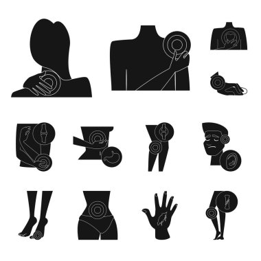 İlk ve yardım işareti yalıtılmış nesne. Dizi ilk ve hastalık hisse senedi vektör çizim.