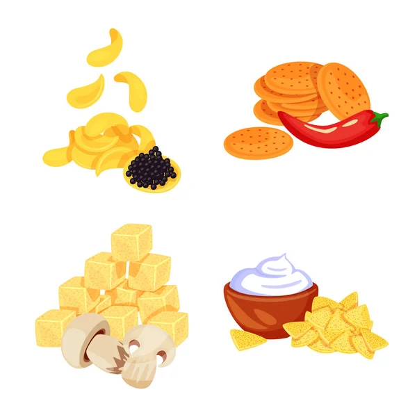 Ilustração vetorial do logotipo do alimento e do produto. Coleta de comida e símbolo de estoque de partido de web . —  Vetores de Stock