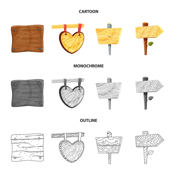 Illustrazione vettoriale del logo grezzo e forestale. Set di stock di legno grezzo e duro simbolo per il web . — Vettoriale Stock