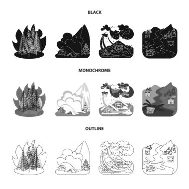 Hava ve tehlike işareti yalıtılmış nesne. Hava ve web için crash hisse senedi simgesi toplama.