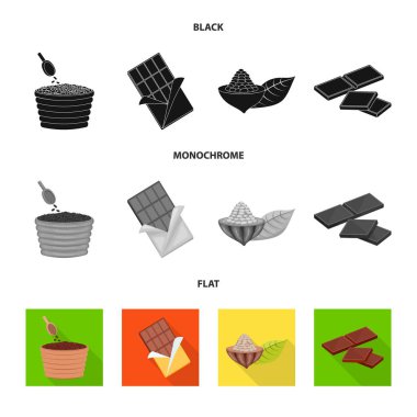 Gıda ve nefis logo vektör tasarımı. Gıda ve kahverengi hisse senedi vektör çizim koleksiyonu.