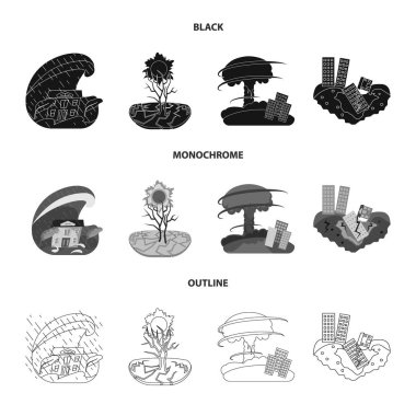 Hava ve sıkıntı simgesi yalıtılmış nesne. Hava ve web için crash hisse senedi simgesi.