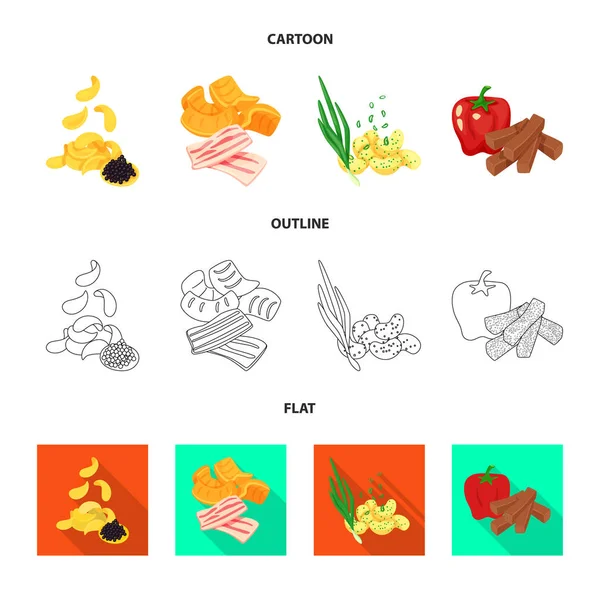 Isolated object of taste and seasonin icon. Collection of taste and organic   vector icon for stock. — Stock Vector