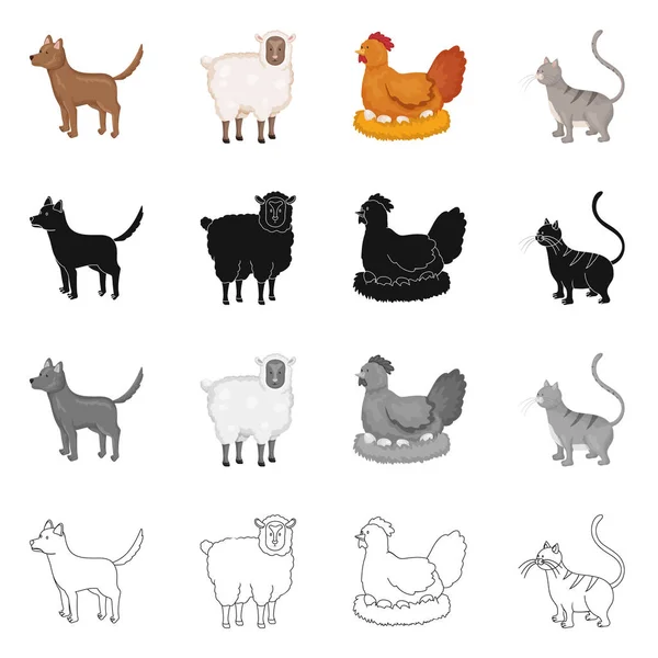 Diseño vectorial del logotipo de cría y cocina. Conjunto de crianza y vector orgánico icono para stock . — Archivo Imágenes Vectoriales