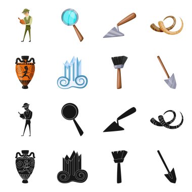 Hikaye ve öğeleri işaret yalıtılmış nesne. Hikaye ve öznitelikleri hisse senedi vektör çizim topluluğu.