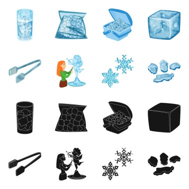 Doku ve donmuş logo yalıtılmış nesne. Doku ve şeffaf hisse senedi vektör çizim koleksiyonu.