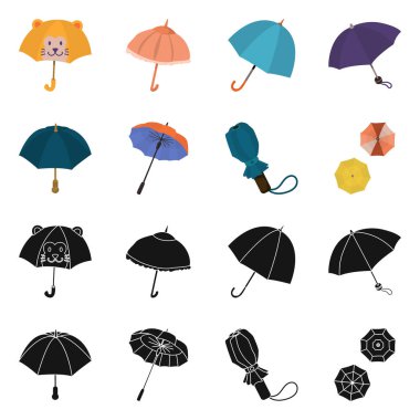 Koruma ve kapalı işareti yalıtılmış nesne. Koruma ve yağmurlu hisse senedi vektör çizim.