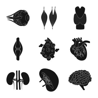 Araştırma ve laboratuvar logo vektör Illustration. Araştırma ve organ hisse senedi vektör çizim seti.