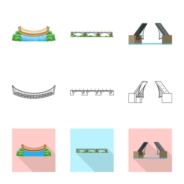 Illustrazione vettoriale del collegamento e segno di progettazione. Raccolta dell'illustrazione vettoriale di connessione e di riserva laterale . — Vettoriale Stock