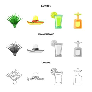 Kafe ve Latin logo vektör tasarımı. Kafe ve web için ulusal hisse senedi simgesi toplama.