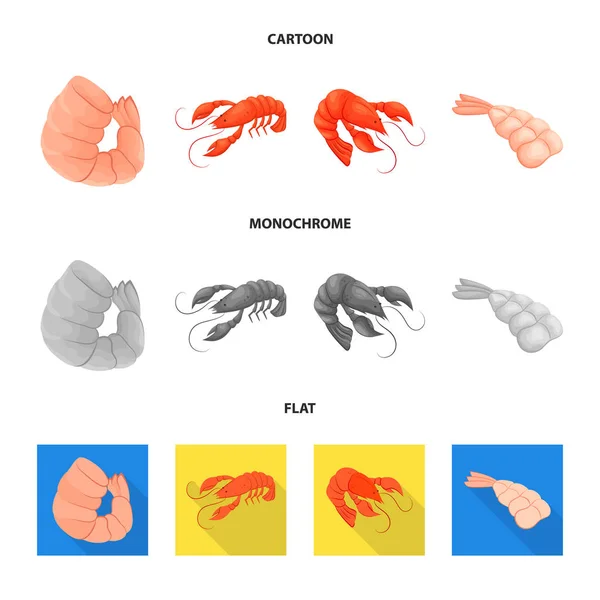 前菜と海アイコンのベクター イラストです。前菜のコレクションと株式の繊細さのベクトルのアイコン. — ストックベクタ