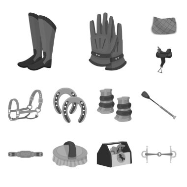 Irk ve at logosu yalıtılmış nesne. Yarış ve hisse senedi simgesi web için yarış koleksiyonu.