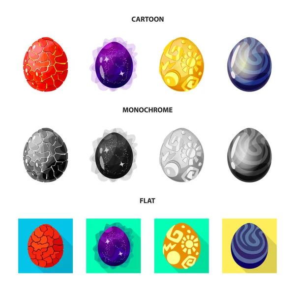 Vectorillustratie van mens en dier en prehistorische teken. Set van dierlijke en schattig voorraad vectorillustratie. — Stockvector