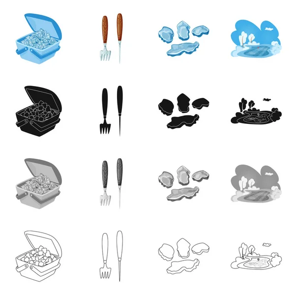 Design vettoriale della texture e simbolo congelato. Set di texture e icona vettoriale trasparente per magazzino . — Vettoriale Stock