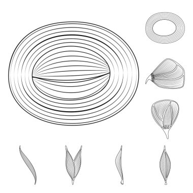 Lif ve kas işareti vektör tasarımı. Web için lif ve vücut hisse senedi simgesi kümesi.