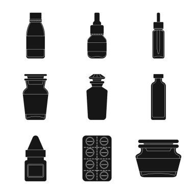 Tedavi ve sağlık simge yalıtılmış nesne. Tedavi ve ilaç hisse senedi simgesi web için set.