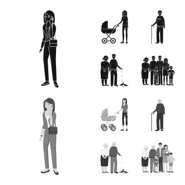 Karakter ve avatar sembolü yalıtılmış nesne. Web için karakter ve portre hisse senedi simgesi kümesi.