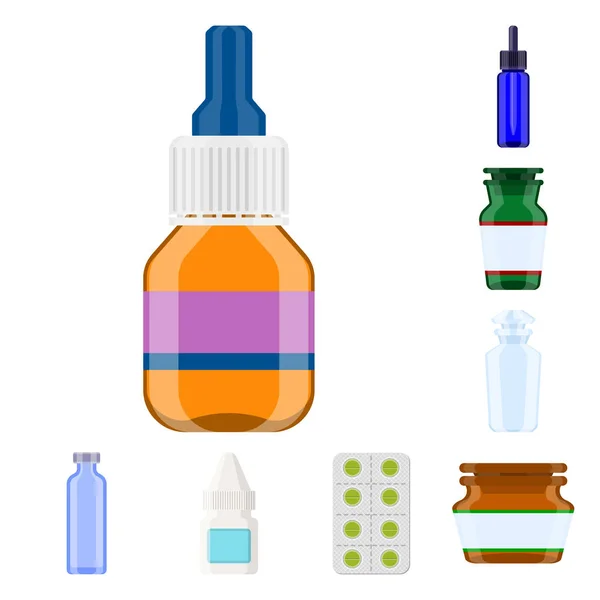 Na białym tle obiekt farmacji i farmaceutycznego ikona. Zestaw z apteki i zdrowie symbol giełdowy dla sieci web. — Wektor stockowy