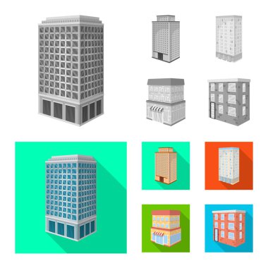 İnşaat ve yapı logo vektör tasarımı. İnşaat ve emlak web için hisse senedi simgesi.