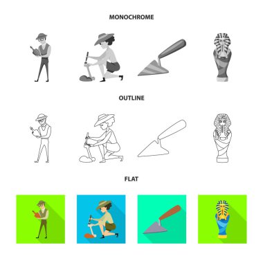 Vektör tasarımı bir hikaye ve öğeleri işaret. Hikaye ve öznitelikleri hisse senedi vektör çizim seti.