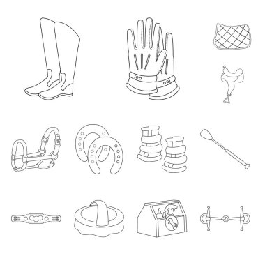 At ve Binicilik işareti izole nesne. At ve at hisse senedi simgesi için web topluluğu.