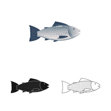 Vektör tasarımı taze ve restoran oturum açın. Hisse senedi için taze ve deniz vektör simge kümesi.