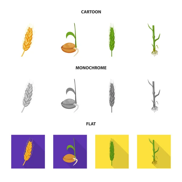Vektorillustration av jordbruk och jordbruk-ikonen. Uppsättning av jordbruk och växt vektor ikonen för lager. — Stock vektor