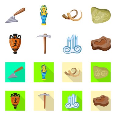 Hikaye ve öğeleri simge vektör Illustration. Hisse senedi için hikaye ve öznitelikleri vektör simge kümesi.