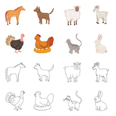 Üreme ve mutfak simge vektör Illustration. Set ıslahının ve organik stok vektör çizim.