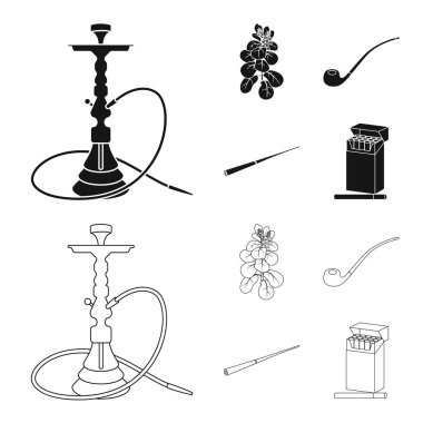 Çöp tasarımını vektör ve logo durdurmak. Web için çöp ve alışkanlık hisse senedi simgesi kümesi.