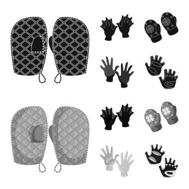 Siluet ve güvenlik işareti yalıtılmış nesne. Hisse senedi için konfor ve siluet vektör simge kümesi.