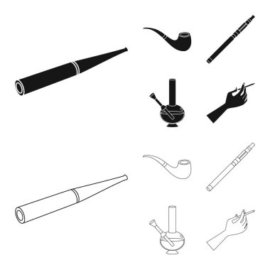 Çöp yalıtılmış nesne ve stop sembolü. Hisse senedi için çöp ve alışkanlık vektör simge topluluğu.