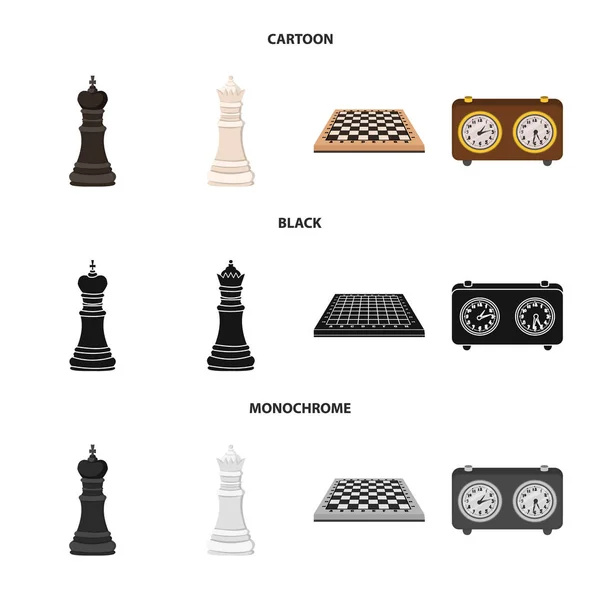 Illustrazione vettoriale di scacco matto e simbolo sottile. Set di scacco matto e illustrazione vettoriale dello stock target . — Vettoriale Stock