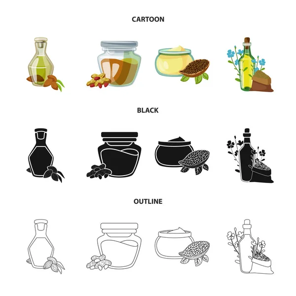 Illustration vectorielle de l'icône saine et végétale. Ensemble d'illustration vectorielle de stock sain et agricole . — Image vectorielle