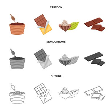 Gıda ve nefis simge vektör tasarımı. Gıda ve hisse senedi için kahverengi vektör simge kümesi.