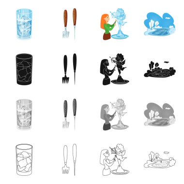 Doku ve donmuş simge vektör tasarımı. Doku ve şeffaf hisse senedi vektör çizim.