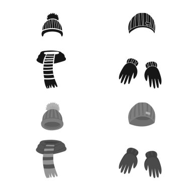 Giysi illüstrasyon vektör ve simge doku. Elbiselerini ayarla ve stok için vektör simge hava.