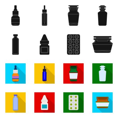 Perakende ve sağlık sembol yalıtılmış nesne. Hisse senedi için perakende ve sağlık vektör simge topluluğu.