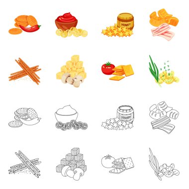 Tat ve daiç logo vektör Illustration. Tat ve organik hisse senedi vektör çizim.