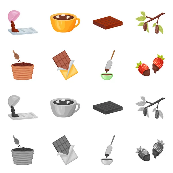 Ilustración vectorial de comida y símbolo delicioso. Conjunto de comida y símbolo de stock marrón para web . — Archivo Imágenes Vectoriales