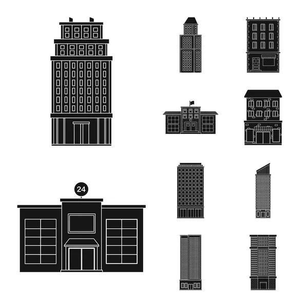 Διάνυσμα σχεδιασμός σύγχρονης και estate λογότυπο. Σύνολο των σύγχρονων και κτίριο διάνυσμα εικονίδιο για το απόθεμα. — Διανυσματικό Αρχείο
