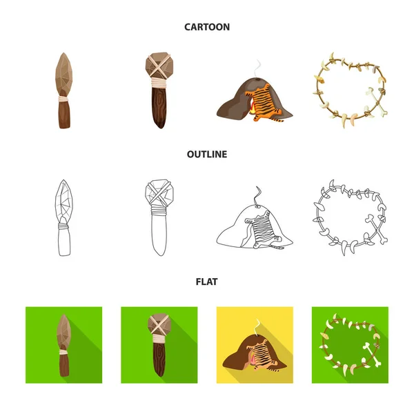 Conception vectorielle de l'évolution et symbole de la préhistoire. Ensemble d'icône vectorielle d'évolution et de développement pour stock . — Image vectorielle