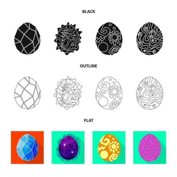 Vektordesign von tierischen und prähistorischen Symbolen. Sammlung tierischer und niedlicher Aktiensymbole für das Web. — Stockvektor