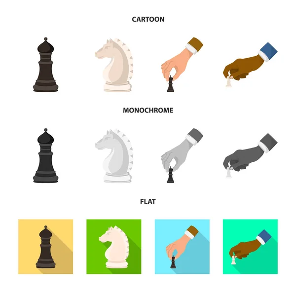 Vector design a sakk-matt és vékony jelre. Gyűjteménye sakk-matt és cél vektor stock illusztráció. — Stock Vector