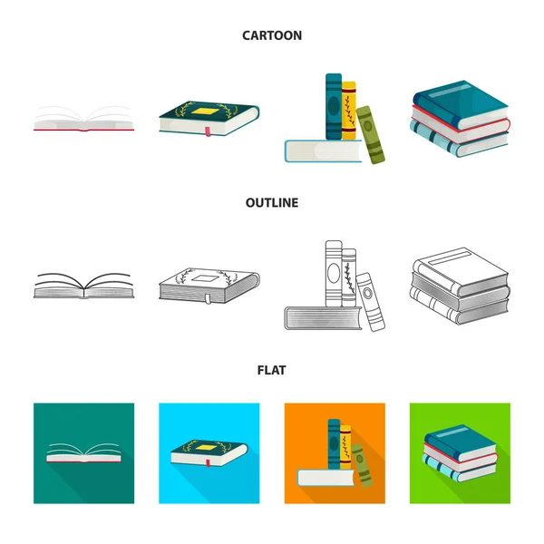 Objeto aislado de entrenamiento e icono de portada. Colección de material de formación y librería símbolo para web . — Vector de stock