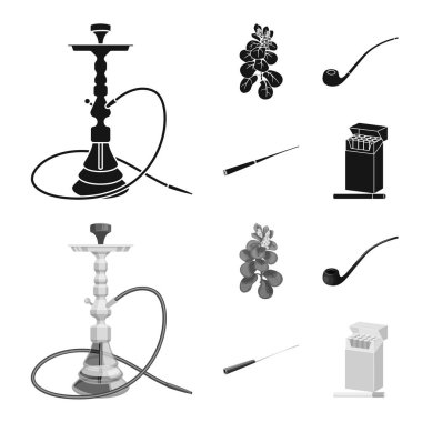 Çöp yalıtılmış nesne ve stop sembolü. Web için çöp ve alışkanlık hisse senedi simgesi kümesi.